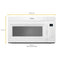 WHIRLPOOL WMH32519HW 1.9 cu. ft. Capacity Steam Microwave with Sensor Cooking