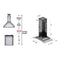 ZLINE 36 in. Island Mount Range Hood in Stainless Steel & Glass GL9i36