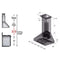 ZLINE 48 in. Professional Wall Mount Range Hood in Stainless Steel with Builtin CrownSound® Bluetooth Speakers 697CRNBT48