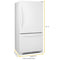 WHIRLPOOL WRB329DMBW 30-inches wide Bottom-Freezer Refrigerator with SpillGuard Glass Shelves - 18.7 cu. ft.