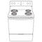 HOTPOINT RBS160DMBB Hotpoint® 30" Free-Standing Electric Range