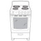 HOTPOINT RAS240DMWW Hotpoint® 24" Electric Free-Standing Front-Control Range