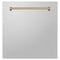 ZLINE KITCHEN AND BATH DPMTZWM24CB ZLINE 24" Autograph Edition Monument Dishwasher Panel in White Matte (DPMTZ-WM-24)