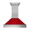 36 DuraSnow® Stainless Steel Range Hood with Red Gloss Shell 8654RG36