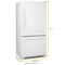 WHIRLPOOL WRB329DMBW 30-inches wide Bottom-Freezer Refrigerator with SpillGuard Glass Shelves - 18.7 cu. ft.