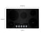 KITCHENAID KCES556HBL 36" Electric Cooktop with 5 Elements and Knob Controls - Black