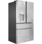 CAFE CXE22DM5PS5 Café™ ENERGY STAR® 22.3 Cu. Ft. Smart Counter-Depth 4-Door French-Door Refrigerator in Platinum Glass