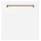 ZLINE KITCHEN AND BATH DPMTZWM24CB ZLINE 24" Autograph Edition Monument Dishwasher Panel in White Matte (DPMTZ-WM-24)