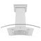 ZLINE 36 in. Wall Mount Range Hood in DuraSnow® Stainless Steel & Glass 8KN4S36