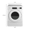 WHIRLPOOL CED9160GW 27" Commercial Electric Front-Load Dryer, Non-Vend White