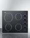 SUMMIT CR425BL 24" Wide 230v 4-burner Radiant Cooktop