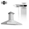 ZLINE 42 in. Wall Mount Range Hood in Stainless Steel with Builtin CrownSound® Bluetooth Speakers KL3CRNBT42