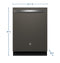 GE APPLIANCES GDT650SMVES GE® Fingerprint Resistant Top Control with Stainless Steel Interior Dishwasher with Sanitize Cycle