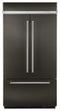 KITCHENAID KBFN502EBS 24.2 Cu. Ft. 42" Width Built-In Stainless French Door Refrigerator with Platinum Interior Design - Black Stainless Steel with PrintShield™ Finish