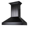 ZLINE 36 in. Wooden Wall Mount Range Hood in Black Includes Motor KPCC36