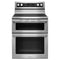 KITCHENAID KFED500ESS 30-Inch 5 Burner Electric Double Oven Convection Range - Stainless Steel