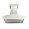 ZLINE 48 in. Wooden Wall Mount Range Hood in White Includes Motor