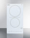 SUMMIT CR2B23T4W 230v 2-burner Cooktop In White Ceramic Schott Glass With Digital Touch Controls, 3000w