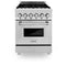 ZLINE KITCHEN AND BATH RAGR24 ZLINE 24 in. 2.8 cu. ft. Electric Oven and Gas Cooktop Dual Fuel Range with Griddle in Stainless Steel (RA-GR-24)