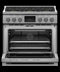 FISHER & PAYKEL RDV3366N Dual Fuel Range, 36", 6 Burners, Self-cleaning