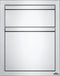 NAPOLEON BBQ BI18242DR 18" x 24" Double Drawer: Large and Standard , Stainless Steel