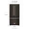 KITCHENAID KRFF302EBS 22 Cu. Ft. 33-Inch Width Standard Depth French Door Refrigerator with Interior Dispenser - Black Stainless Steel with PrintShield™ Finish