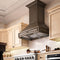 ZLINE 30 in. Wooden Wall Mount Range Hood in Distressed Gray  Includes  Motor