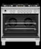 FISHER & PAYKEL OR36SCG6W1 Dual Fuel Range, 36", 5 Burners, Self-cleaning