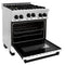 ZLINE Autograph Edition 30" 4.0 cu. ft. Range with Gas Stove and Gas Oven in Stainless Steel with White Matte Door and Champagne Bronze Accents RGZ30CB