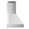 VERONA VECHW30GSS 30" Designer Chimney Wall Hood- 600 CFM - 4 Speeds