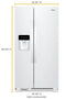 WHIRLPOOL WRS331SDHW 33-inch Wide Side-by-Side Refrigerator - 21 cu. ft.