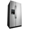 AMANA ASI2575GRS 36-inch Side-by-Side Refrigerator with Dual Pad External Ice and Water Dispenser - Black-on-Stainless