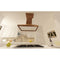 ZLINE 30 in. Wooden Island Mount Range Hood in Walnut  Includes  Motor