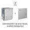 ZLINE KITCHEN AND BATH DWMTZWM24MB ZLINE Autograph Edition 24" 3rd Rack Top Touch Control Tall Tub Dishwasher in White Matte with Accent Handle, 51dBa (DWMTZ-WM-24) [Color: Matte Black]