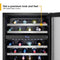 WHIRLPOOL WUW55X24HS 24-inch Wide Undercounter Wine Center with 46-Bottle Wine Storage