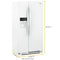 WHIRLPOOL WRS315SDHW 36-inch Wide Side-by-Side Refrigerator - 24 cu. ft.