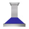 36 DuraSnow® Stainless Steel Range Hood with Blue Matte Shell 8654BM36