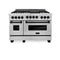 ZLINE Autograph Edition 48" 6.0 cu. ft. Range with Gas Stove and Gas Oven in Stainless Steel with Champagne Bronze Accents RGZ48CB