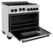 ZLINE Autograph Edition 36" 4.6 cu. ft. Range with Gas Stove and Gas Oven in Stainless Steel with Gold Accents RGZ36G