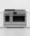 FISHER & PAYKEL RHV3484N Dual Fuel Range, 48", 4 Burners, 4 Induction Zones, Self-cleaning