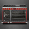 SMEG CPF48UGMR Portofino Pro-Style Dual Fuel Range, Red, 48" x 25"