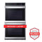 LG WDEP9427F 9.4 cu. ft. Smart Double Wall Oven with InstaView®, True Convection, Air Fry, and Steam Sous Vide