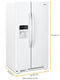 WHIRLPOOL WRS321SDHW 33-inch Wide Side-by-Side Refrigerator - 21 cu. ft.