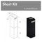 ZLINE 212 in. Short Chimney Pieces for 7 ft. to 8 ft. Ceilings in Black Stainless SKBSGL2iN