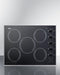 SUMMIT CR5B273B 27" Wide 230v 5-burner Radiant Cooktop