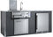 XO APPLIANCE XOGOKBARV1GR Appliance Ready Pre-Assembled Entertaining Trio Island Gray