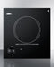 SUMMIT CR1115 115v Single Burner Cooktop In Black Ceramic Glass, Made In Europe