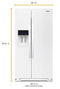 WHIRLPOOL WRS571CIHW 36-inch Wide Counter Depth Side-by-Side Refrigerator - 21 cu. ft.