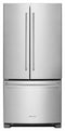 KITCHENAID KRFF302ESS 22 Cu. Ft. 33-Inch Width Standard Depth French Door Refrigerator with Interior Dispenser - Stainless Steel