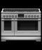 FISHER & PAYKEL RDV3488L Dual Fuel Range, 48", 8 Burners, Self-cleaning, LPG